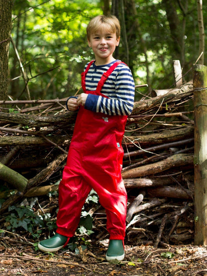 Muddy Puddles Red Originals Waterproof Dungarees image 2