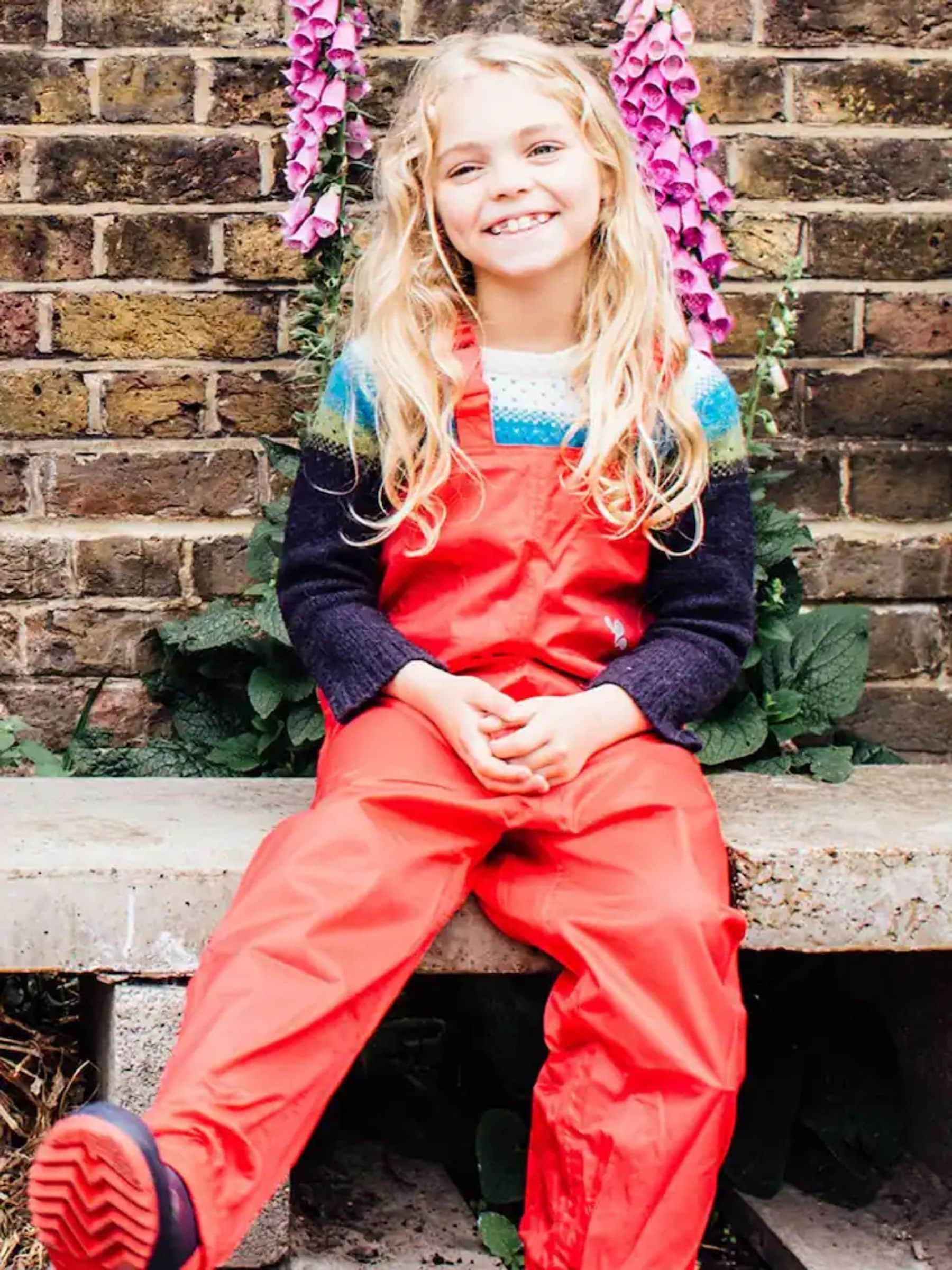 Muddy Puddles Red Originals Waterproof Dungarees image 3