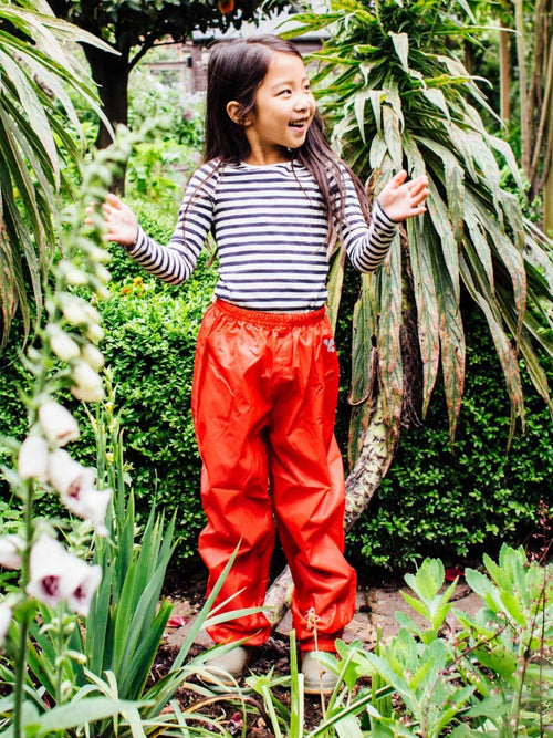 Muddy Puddles Red Originals Waterproof Over Trousers image 1