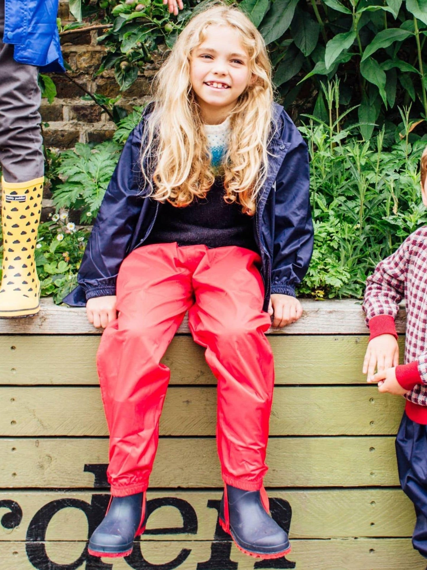 Muddy Puddles Red Originals Waterproof Over Trousers image 2