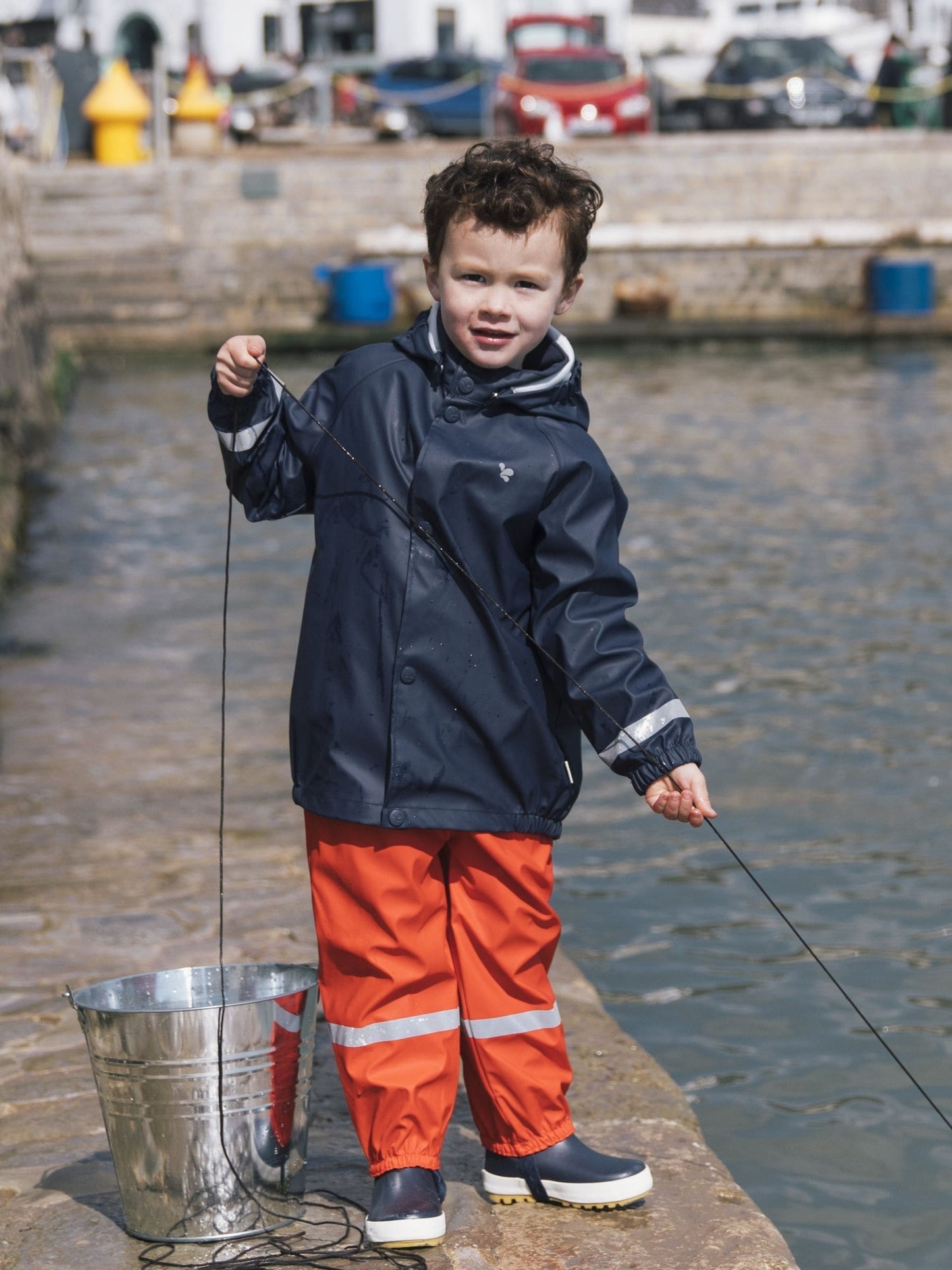 Dsiney Kidz - Muddy Puddles Navy Blue Rainy Day Waterproof Jacket image 1