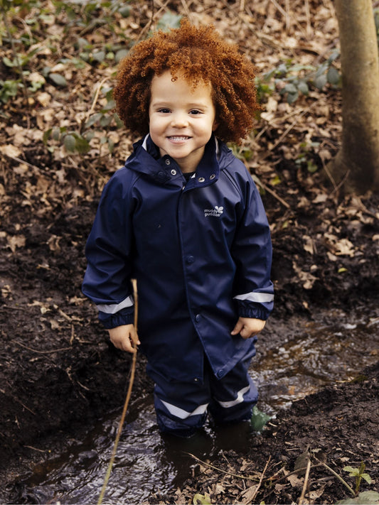 Dsiney Kidz - Muddy Puddles Navy Blue Rainy Day Waterproof Jacket image 2