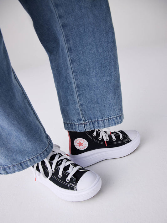 Converse Black Move Platform High Top Junior Trainers image 1