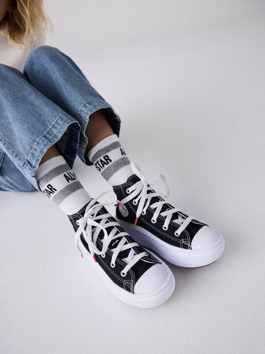 Converse Black Move Platform High Top Junior Trainers image 2