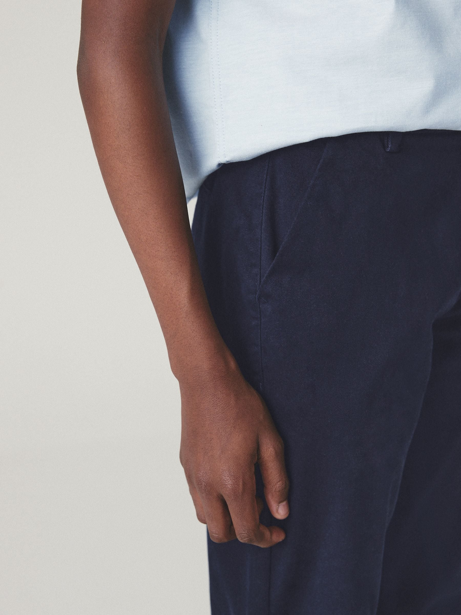 Dsiney Kidz - Navy Blue Regular Fit Stretch Chino Trousers (3-17yrs) image 4