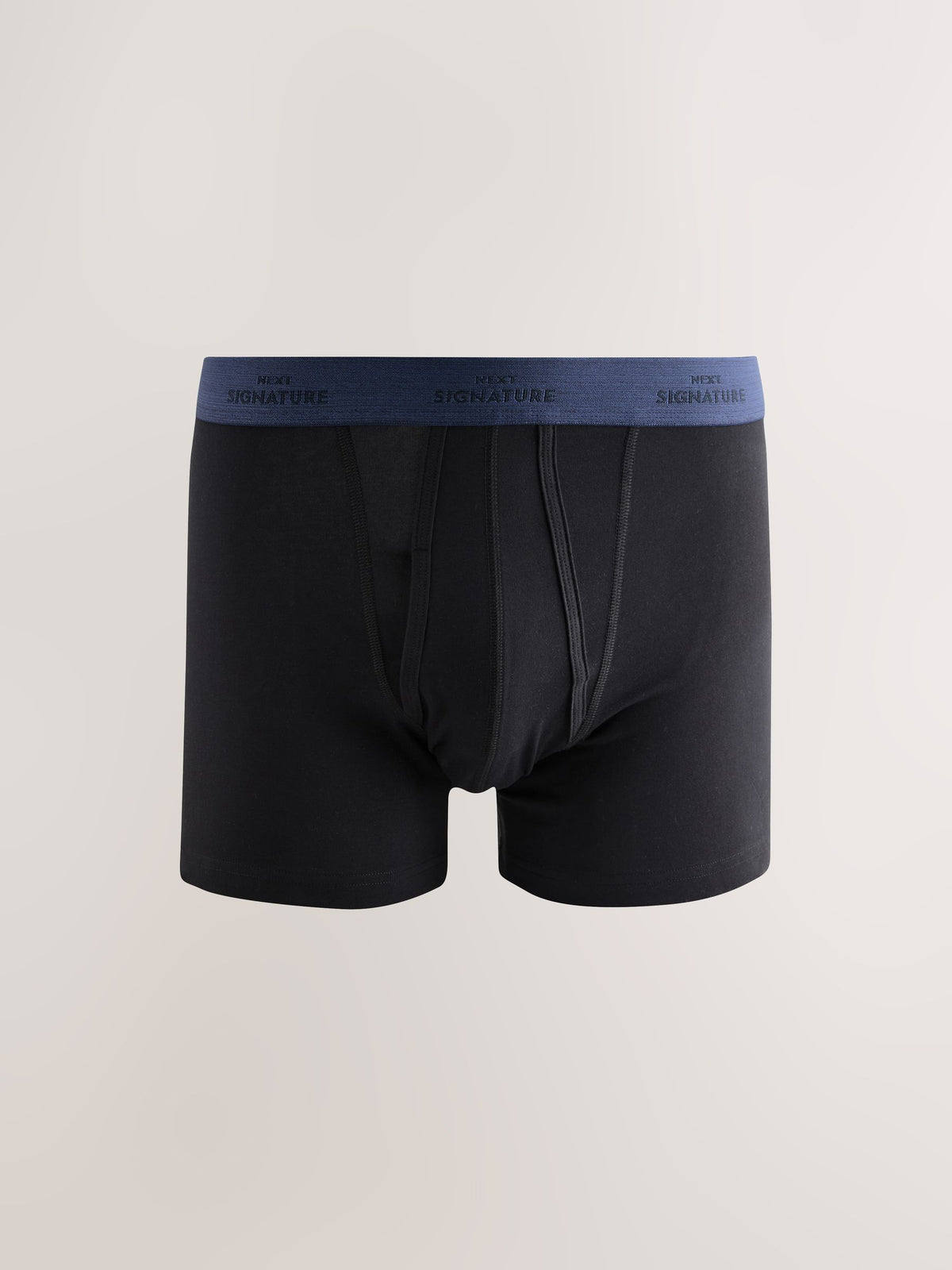 Dsiney Kidz - Black Blue/Grey Waistband Comfort Soft 4 pack Signature Cotton Rich Trunks image 2