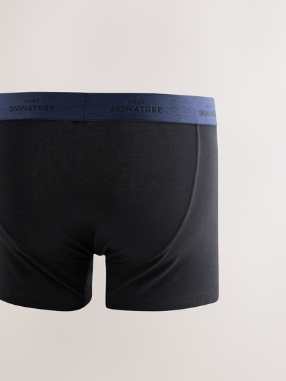 Dsiney Kidz - Black Blue/Grey Waistband Comfort Soft 4 pack Signature Cotton Rich Trunks image 6