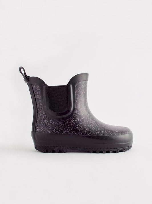 Black Glitter Chelsea Wellies image 2