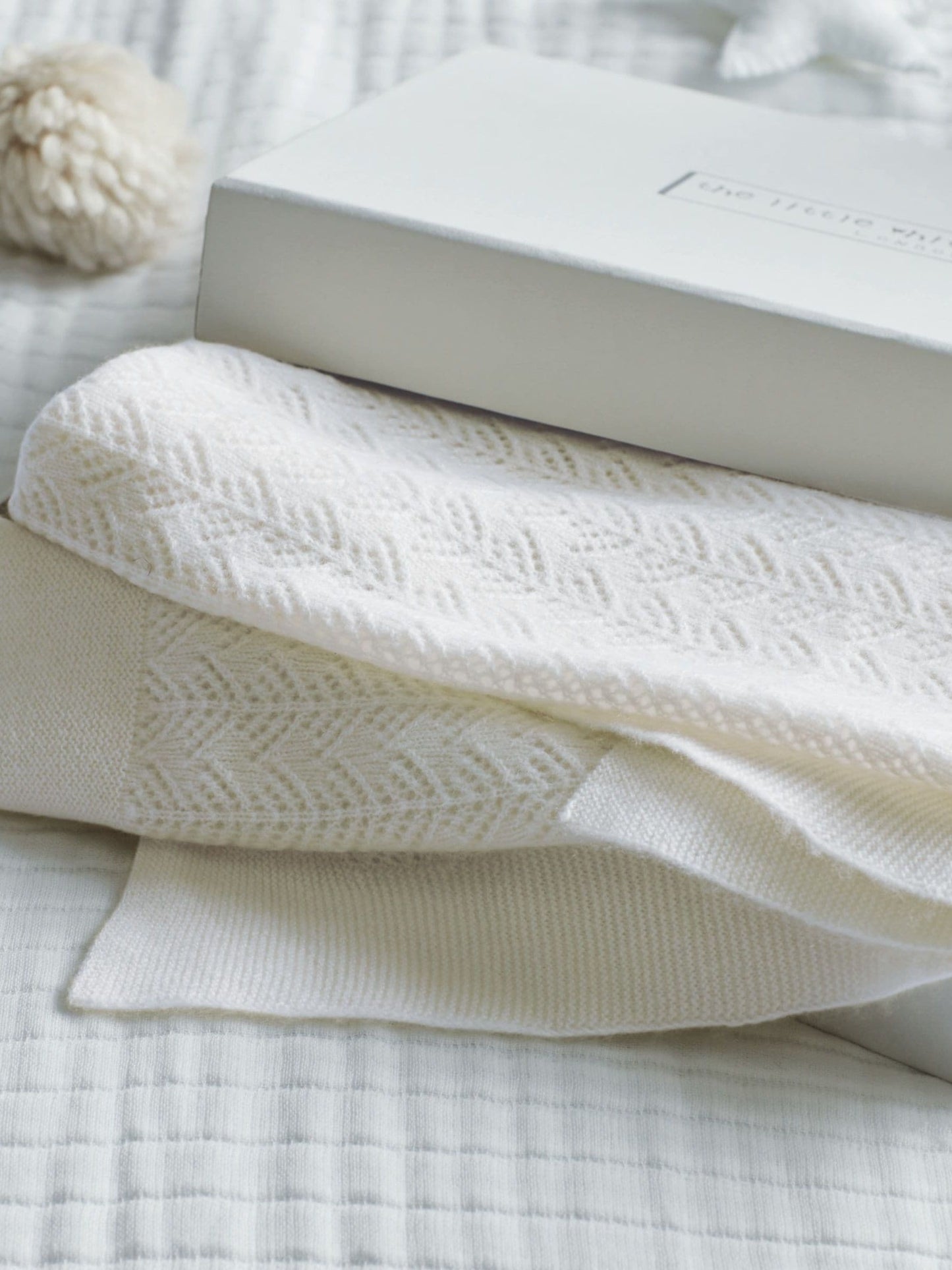 The White Company White Cashmere Christening Blanket image 1