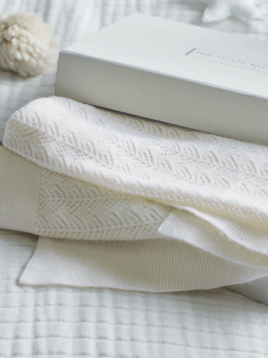The White Company White Cashmere Christening Blanket image 1