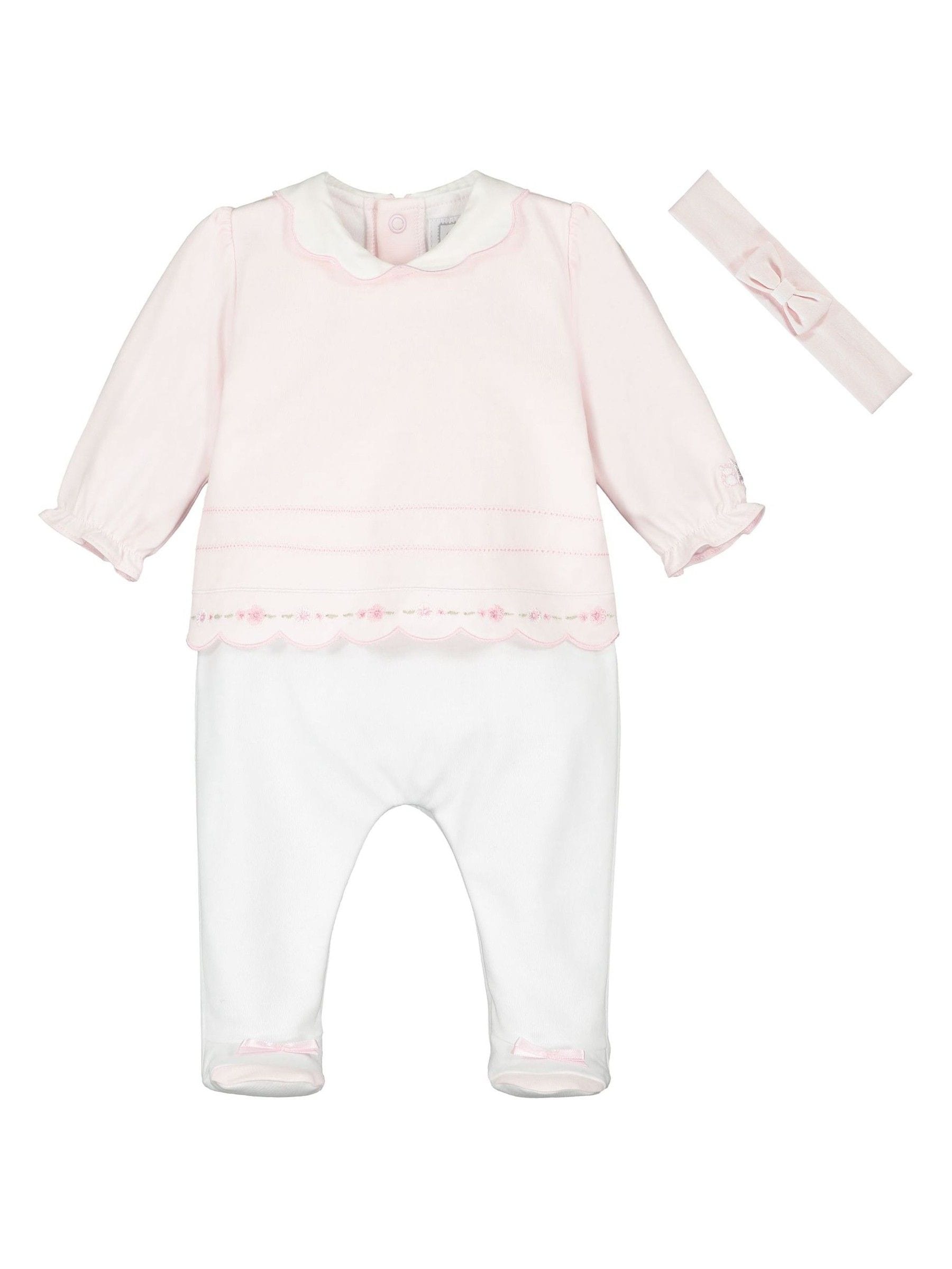 Emile Et Rose Pink All In One 100% Cotton Set image 2