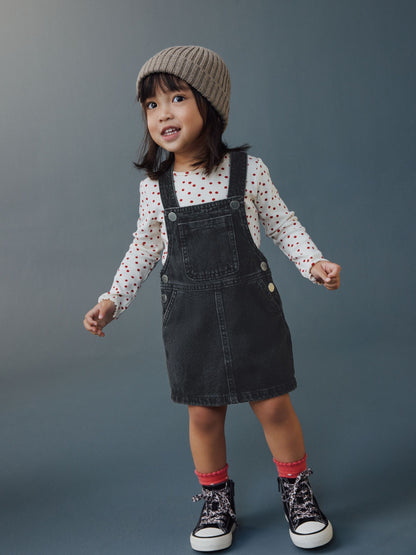Dsiney Kidz - Black Denim Pinafore Dress (3mths-7yrs) image 1