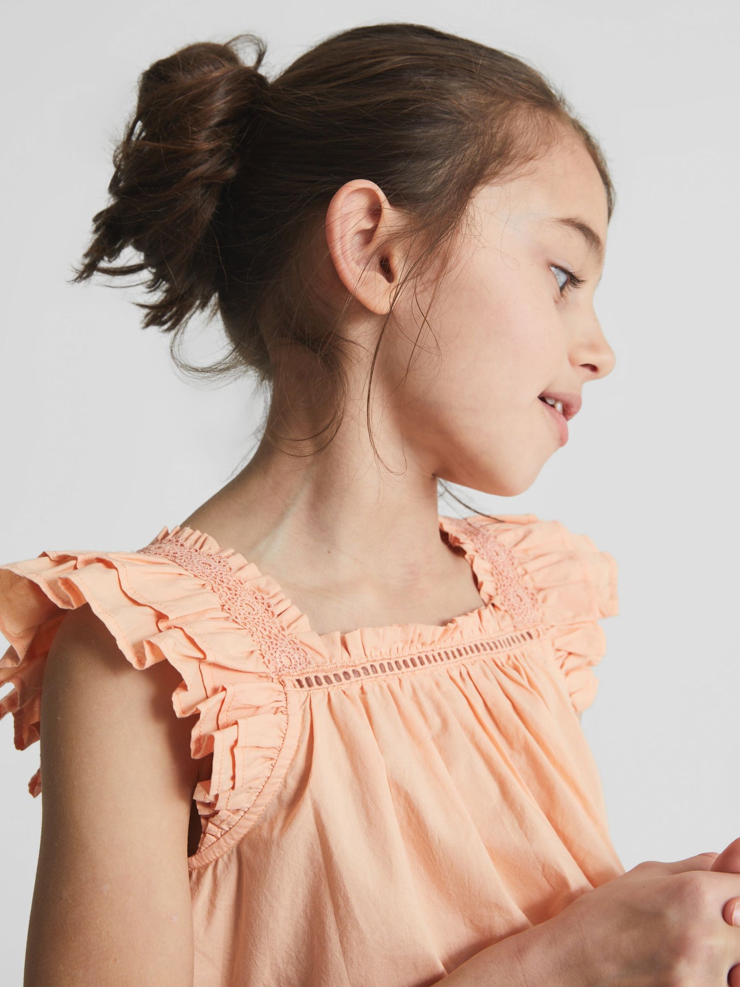 Dsiney Kidz - Reiss Orange Blake Junior Ruffle Shoulder Top image 4