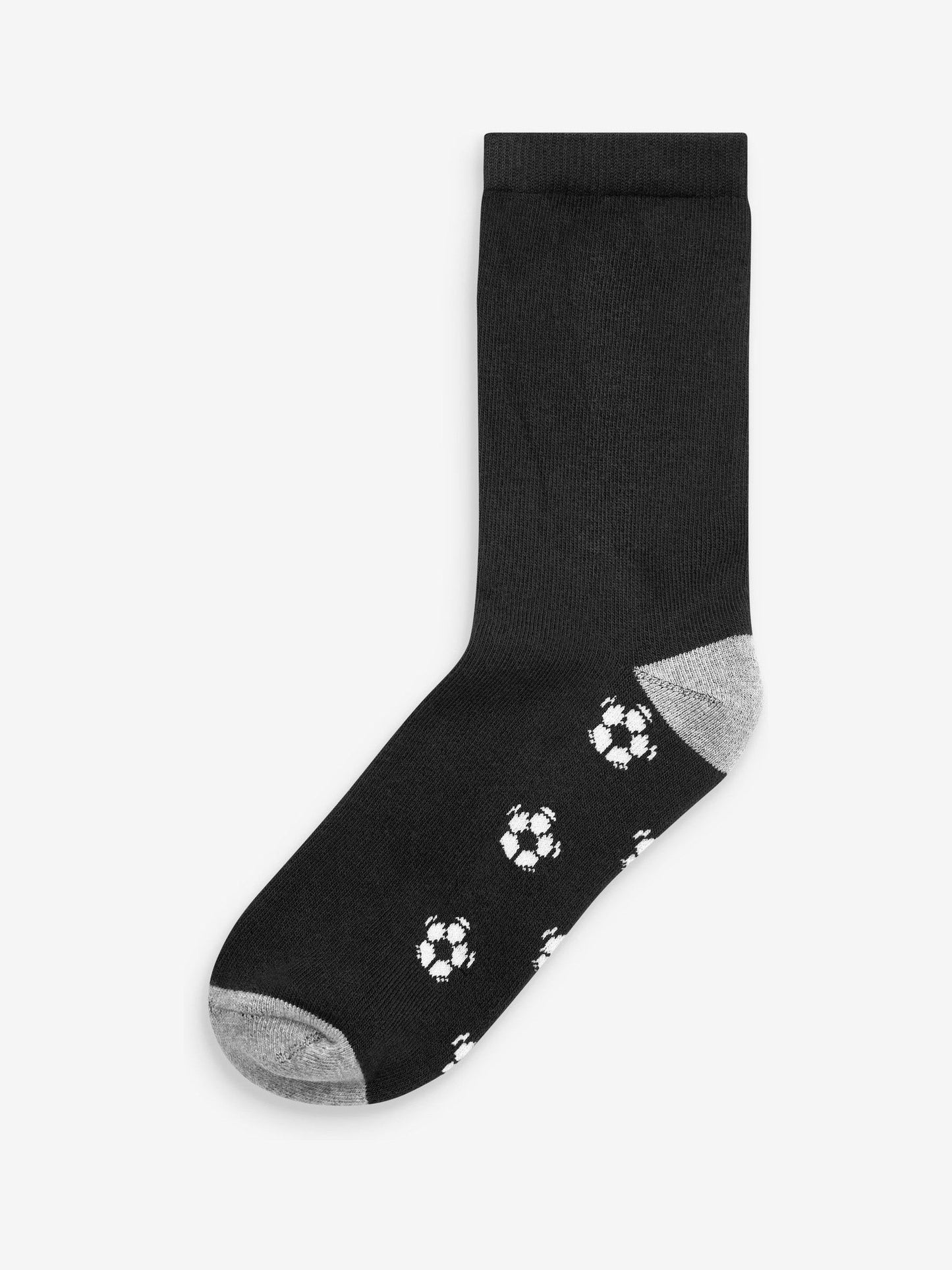 Black Football Cotton Rich Cushioned Socks 7 Pack image 3