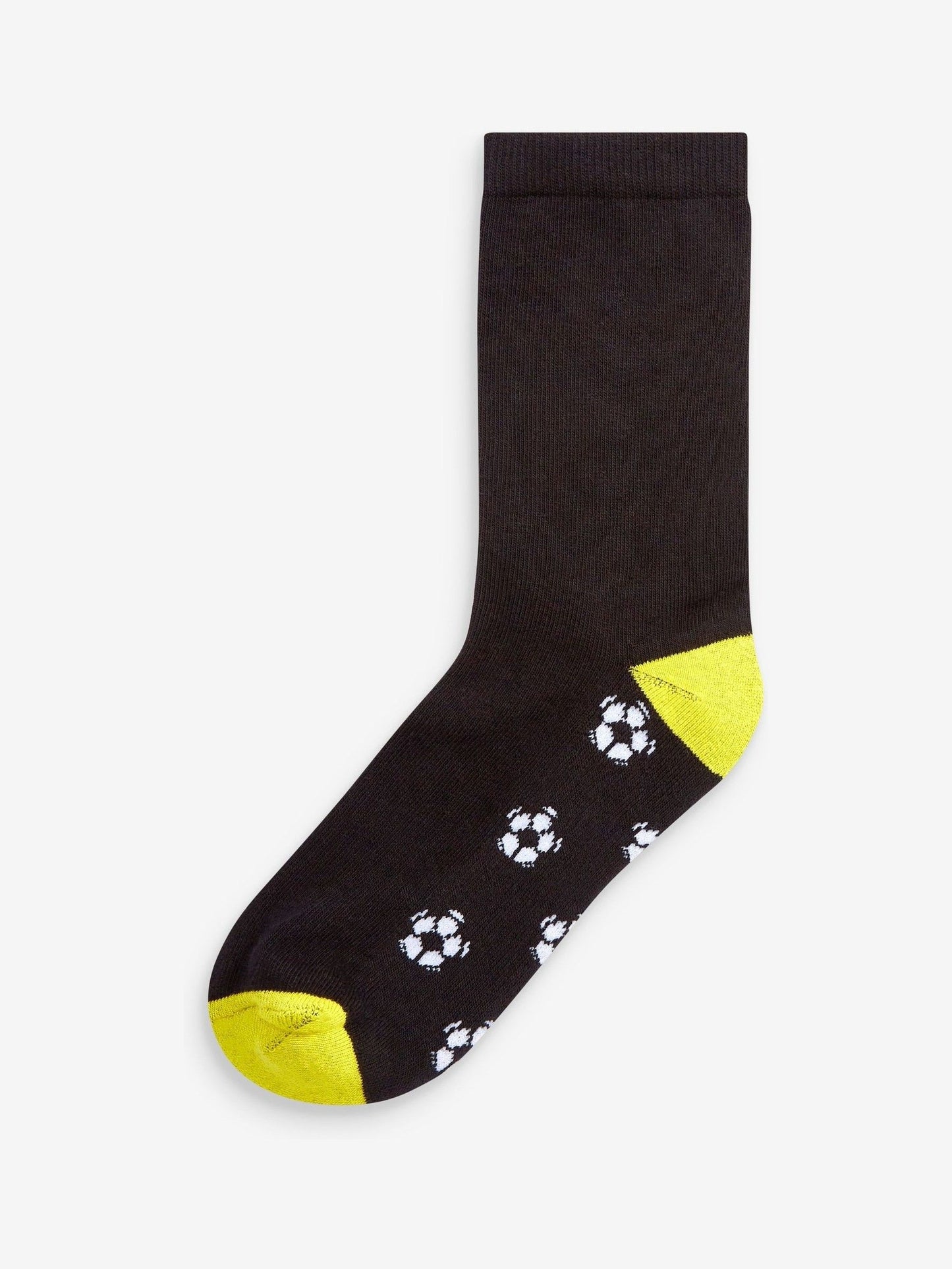 Black Football Cotton Rich Cushioned Socks 7 Pack image 5