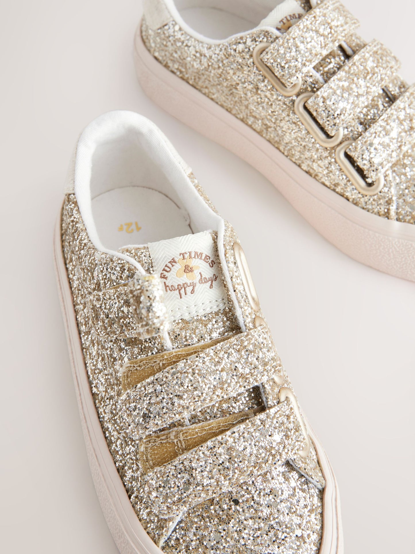 Gold Wide Fit (G) Low Top Trainers image 3