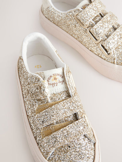 Gold Wide Fit (G) Low Top Trainers image 3