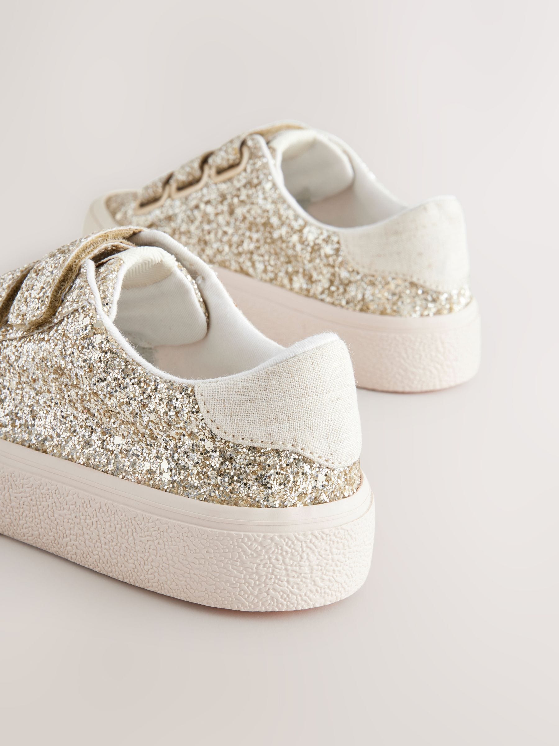 Gold Wide Fit (G) Low Top Trainers image 5