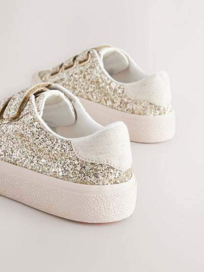 Gold Wide Fit (G) Low Top Trainers image 5
