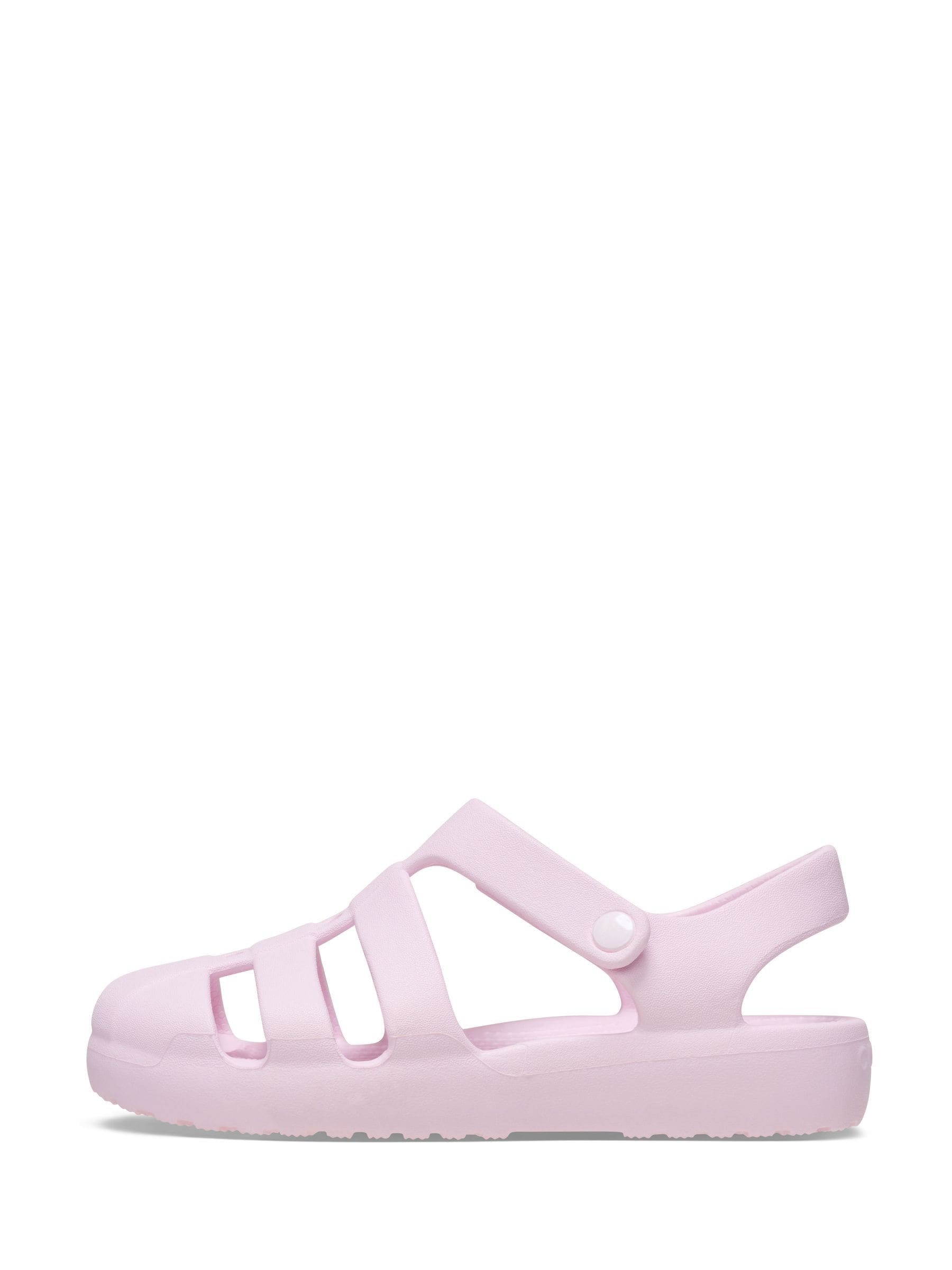 Crocs Pink MIlk Toddler Classic Fisherman Sandals image 2