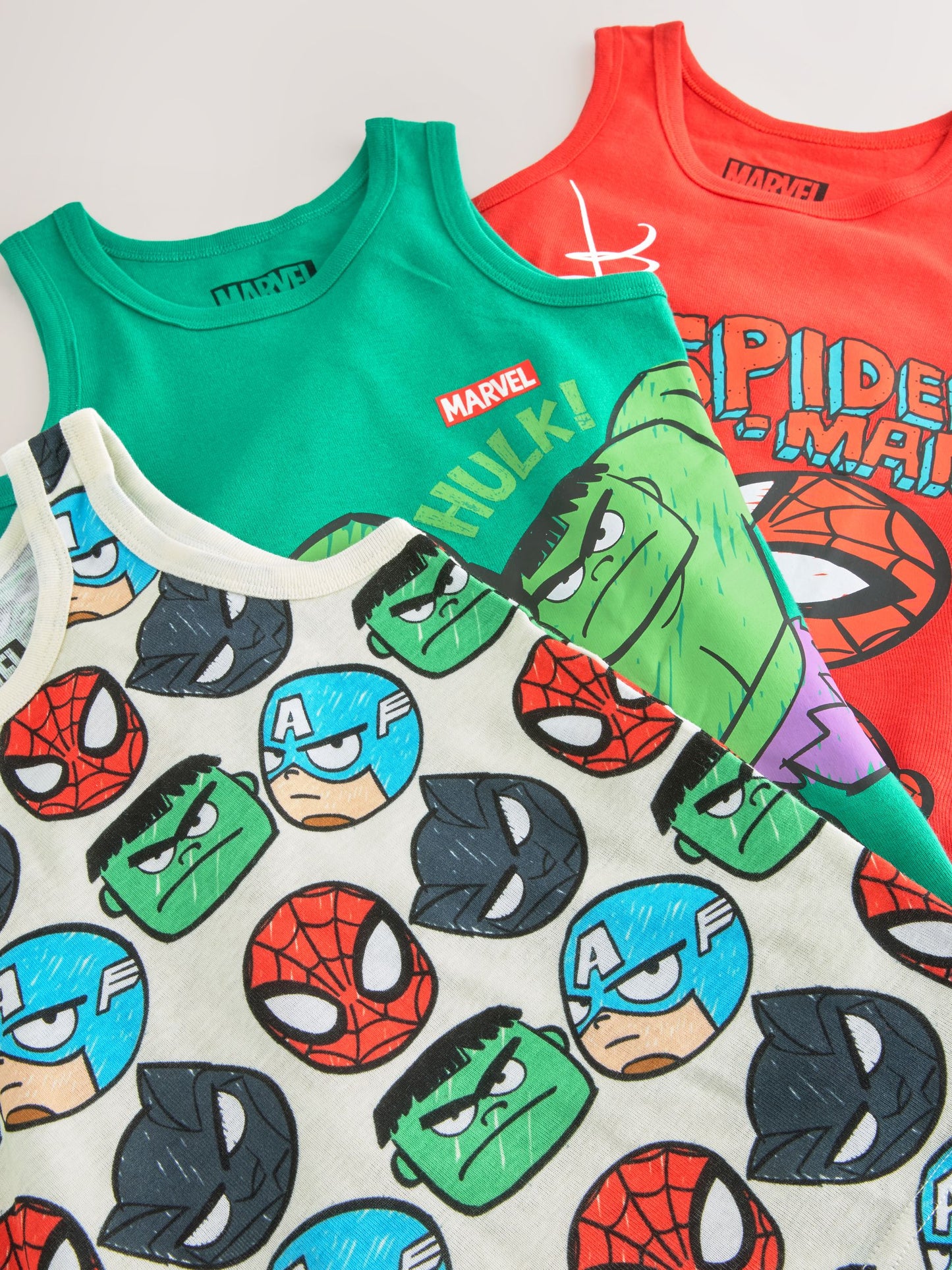 Dsiney Kidz - Multi Marvel 100% Cotton Vests 3 Pack (1.5-12yrs) image 6