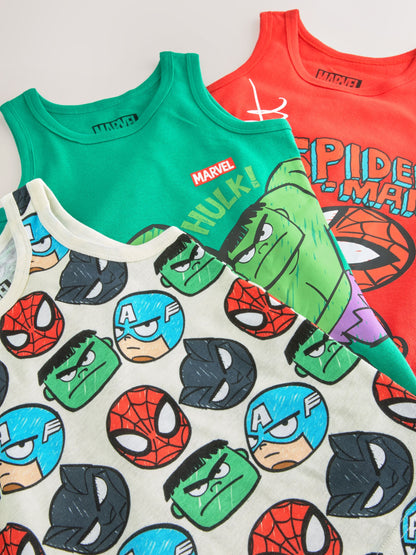 Dsiney Kidz - Multi Marvel 100% Cotton Vests 3 Pack (1.5-12yrs) image 6
