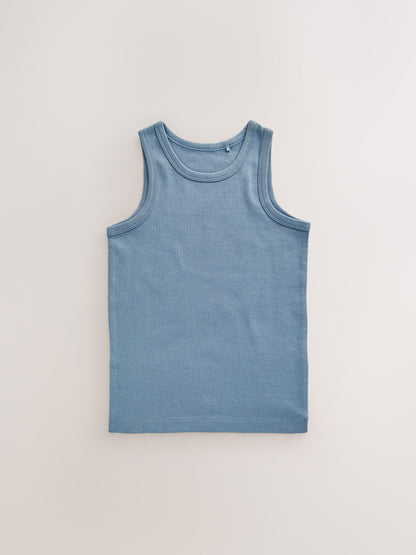 Dsiney Kidz - Tonal Blue Cotton Vests 10 Pack (1.5-16yrs) image 6