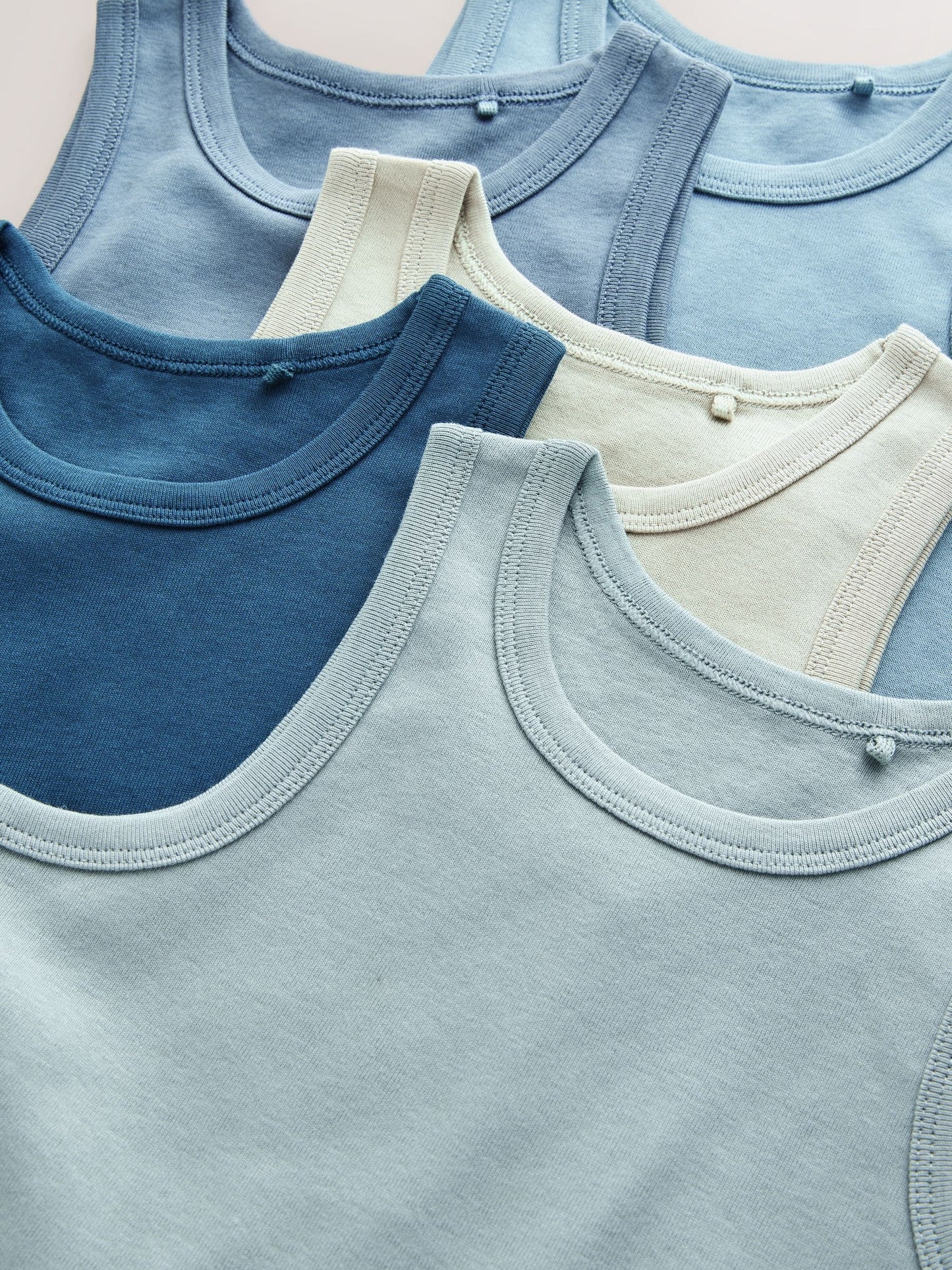 Dsiney Kidz - Tonal Blue Cotton Vests 10 Pack (1.5-16yrs) image 8