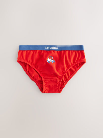 Dsiney Kidz - Red/Blue Emergency Vehicles Cotton Briefs 7 Pack (1.5-10yrs) image 2