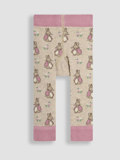 JoJo Maman Bébé Pink Peter Rabbit Knitted Leggings image 1