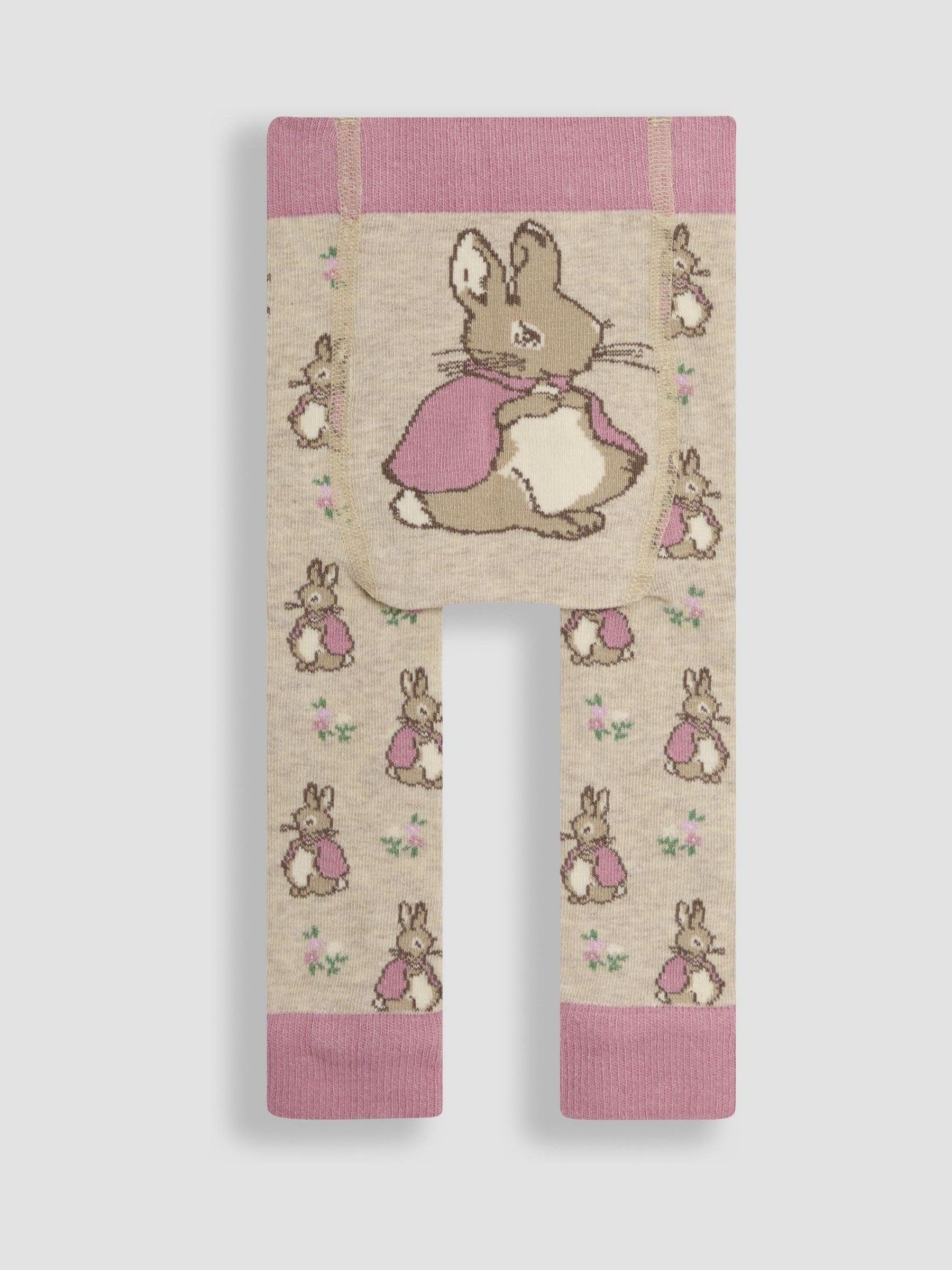 JoJo Maman Bébé Pink Peter Rabbit Knitted Leggings image 2