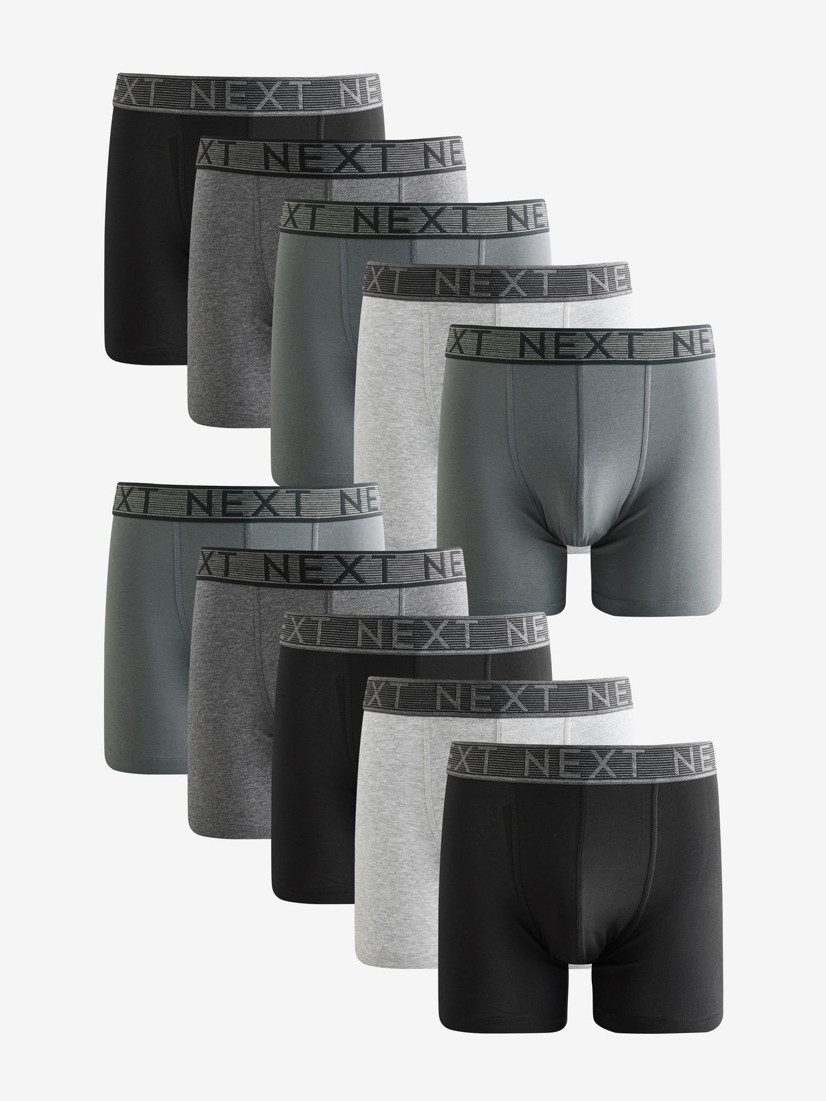 Dsiney Kidz - Grey Cotton Rich Trunk Boxers 10 Pack image 1