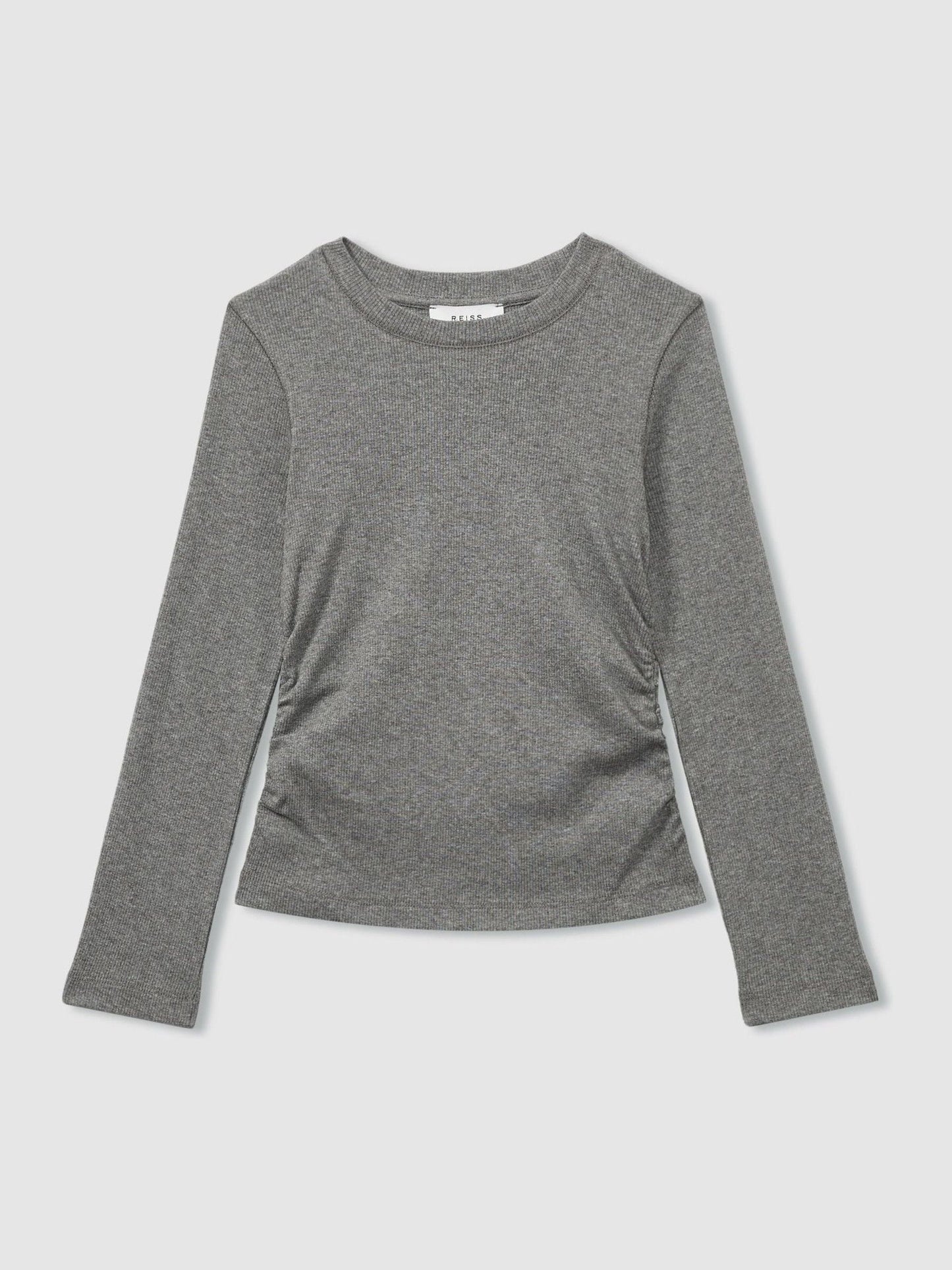 Dsiney Kidz - Reiss Grey Trina 13-14 yrs Cotton-Blend Ruched T-Shirt image 1