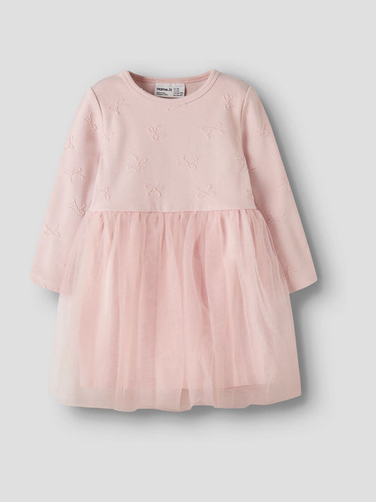 Name It Pink Bow Emroidered Tulle Ballerina Dress image 1