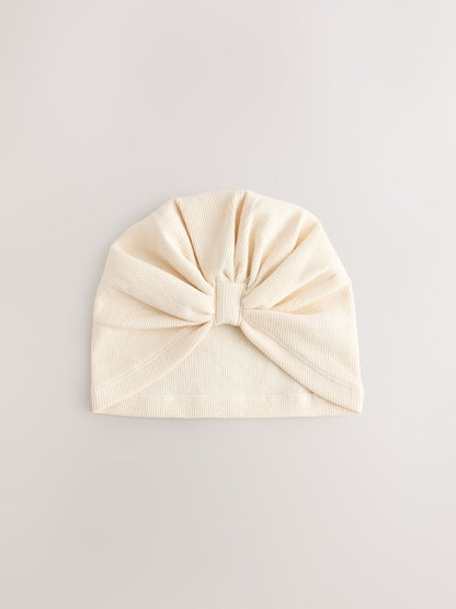 Neutral 2 Pack Baby Turbans (0-18mths) image 3