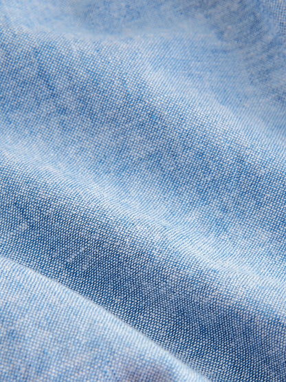 Chambray Blue Regular Fit Linen Blend Pull on Trousers (3mths-7yrs) image 7