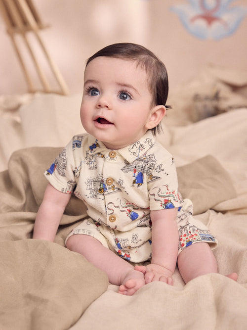Paddington Bear Collared Baby 100% Cotton Cath Kidston Romper image 1