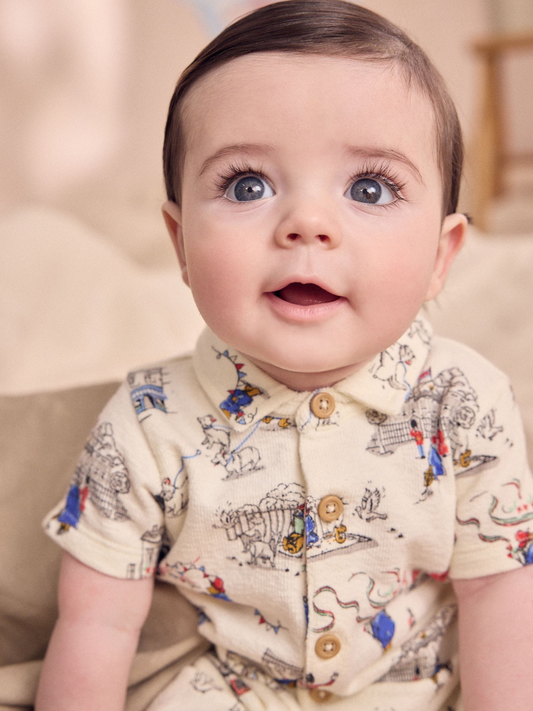Paddington Bear Collared Baby 100% Cotton Cath Kidston Romper image 3