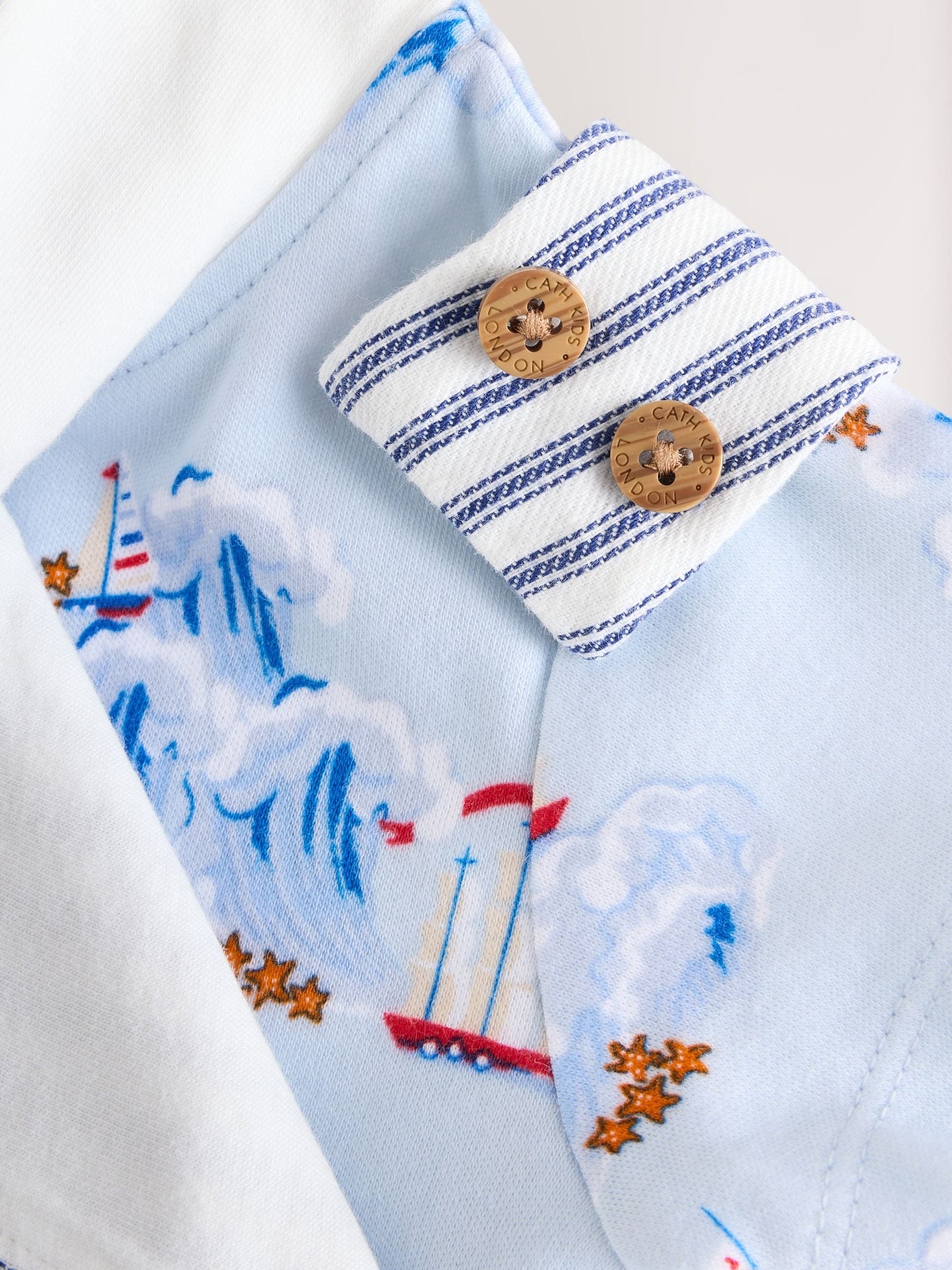 Blue Striped Cath Kidston 100% Cotton Baby Dungaree