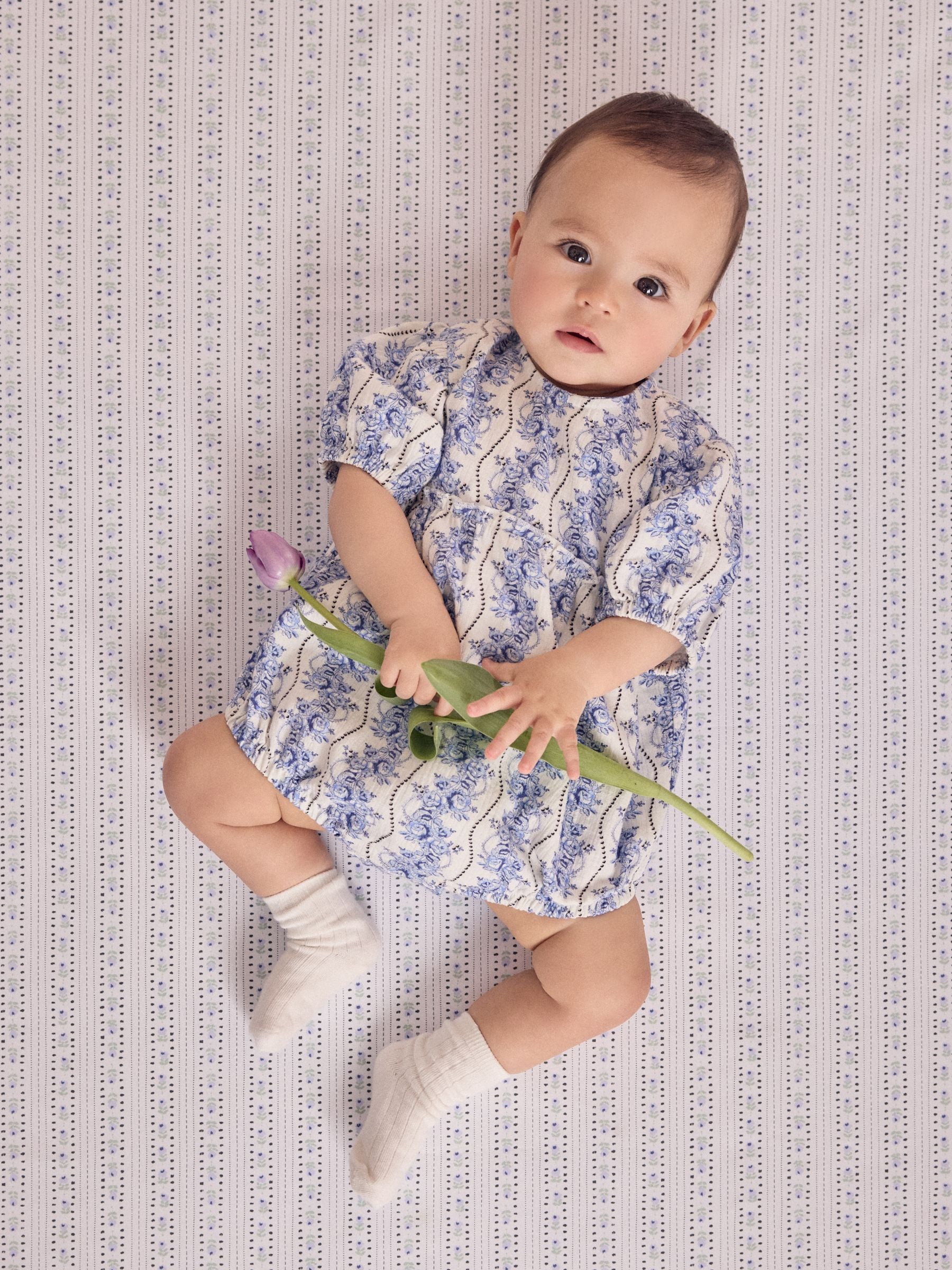 Blue Cath Kidston Baby Romper image 3