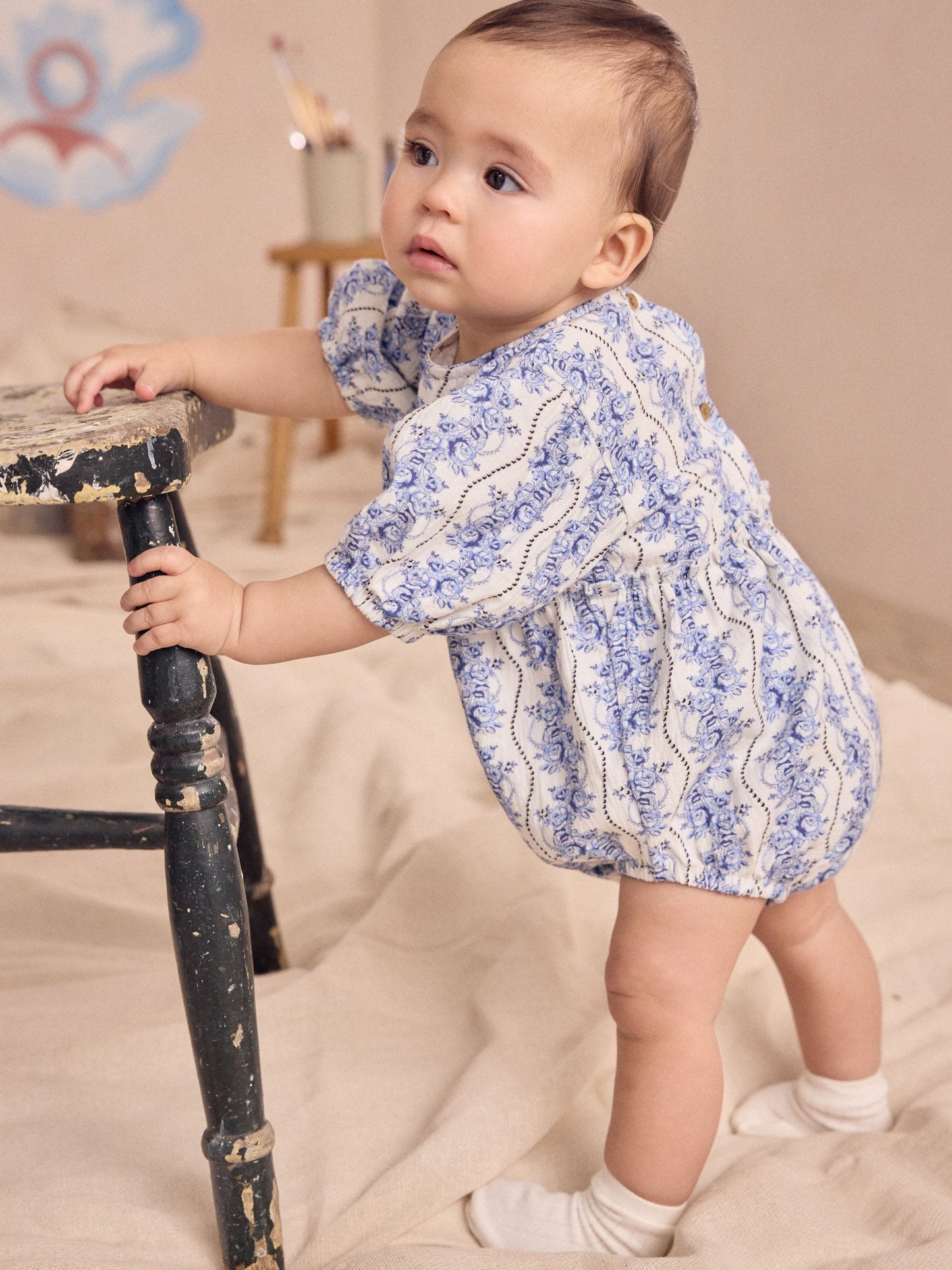 Blue Cath Kidston Baby Romper image 4