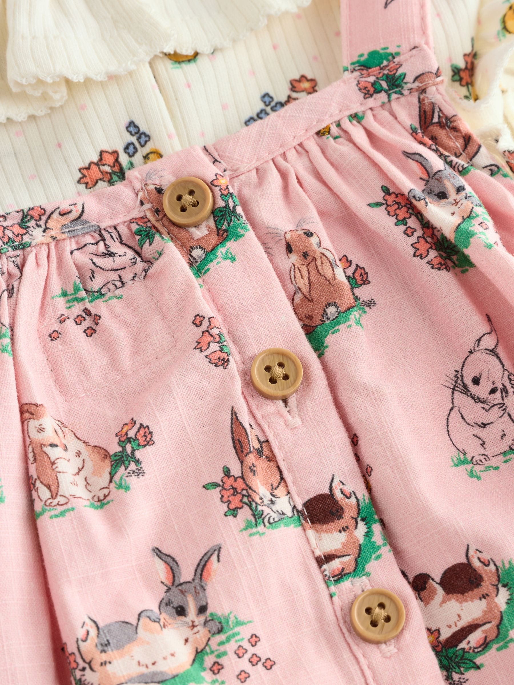 Cath Kidston Pink Floral Printed Baby Jersey Romper image 4