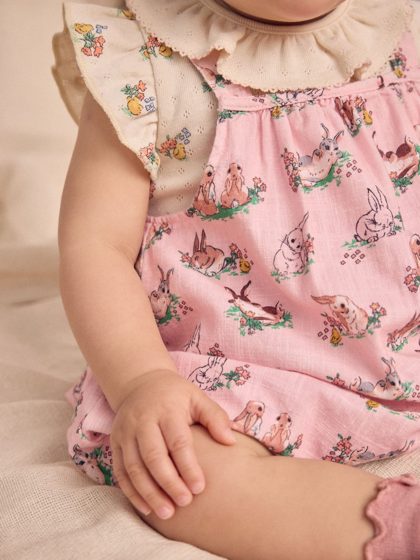 Cath Kidston Pink Floral Printed Baby Jersey Romper image 6