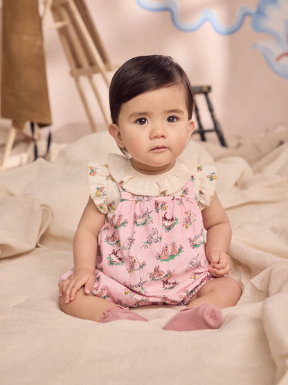 Cath Kidston Pink Floral Printed Baby Jersey Romper image 6