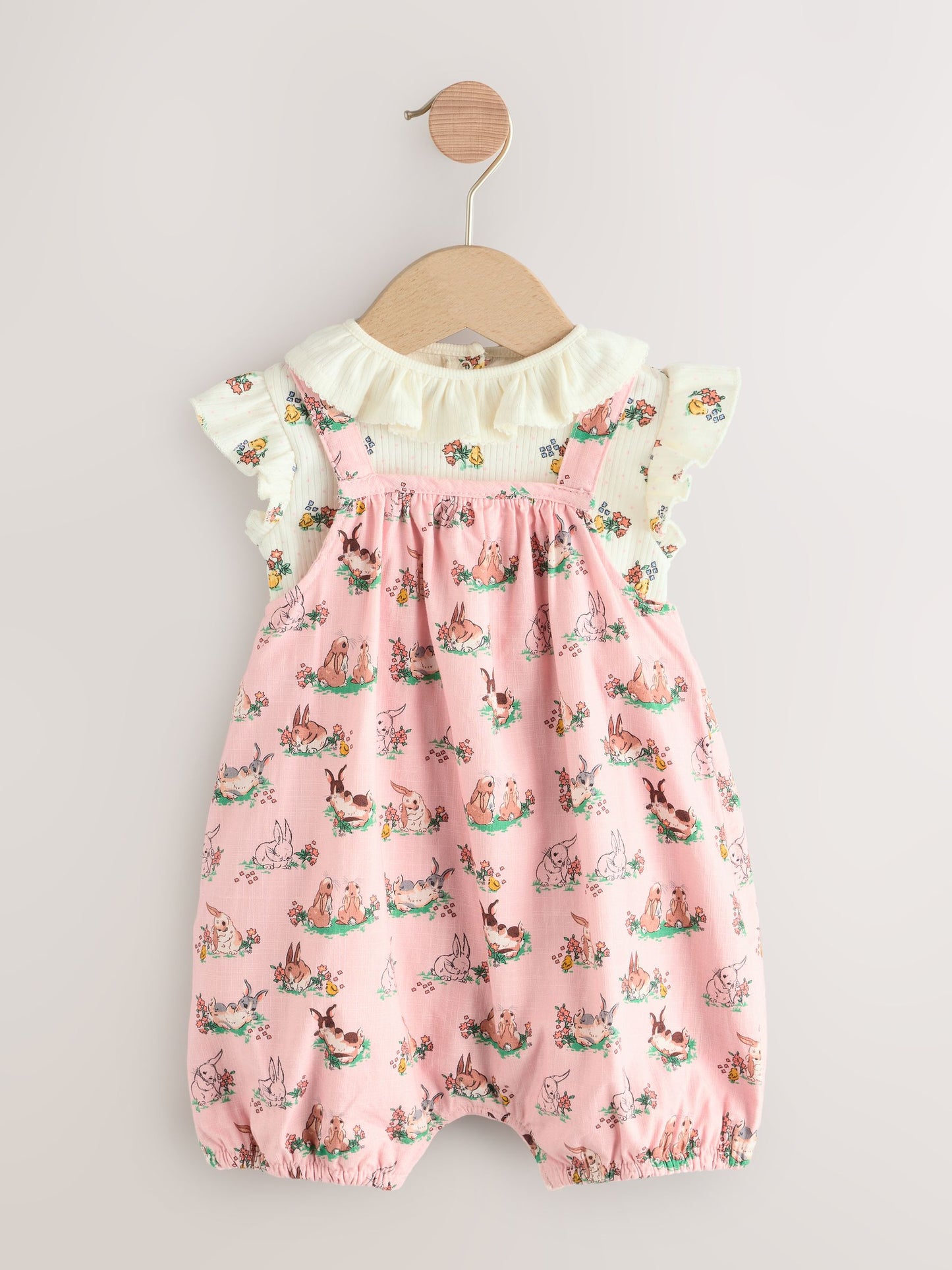 Cath Kidston Pink Floral Printed Baby Jersey Romper image 7