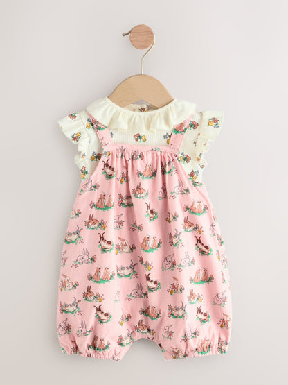 Cath Kidston Pink Floral Printed Baby Jersey Romper image 7
