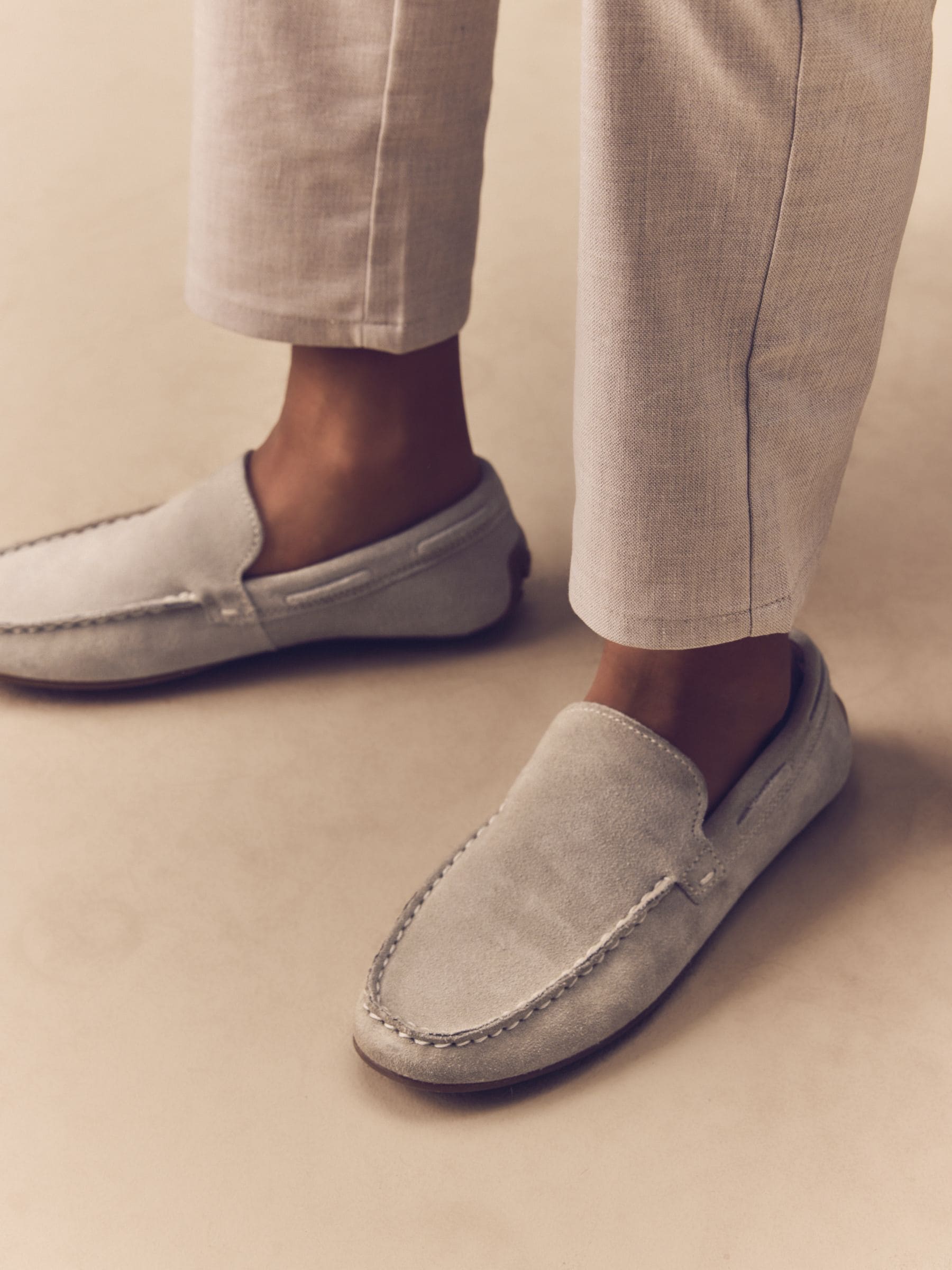 Suede Stone Wide Fit (G) Loafers image 1
