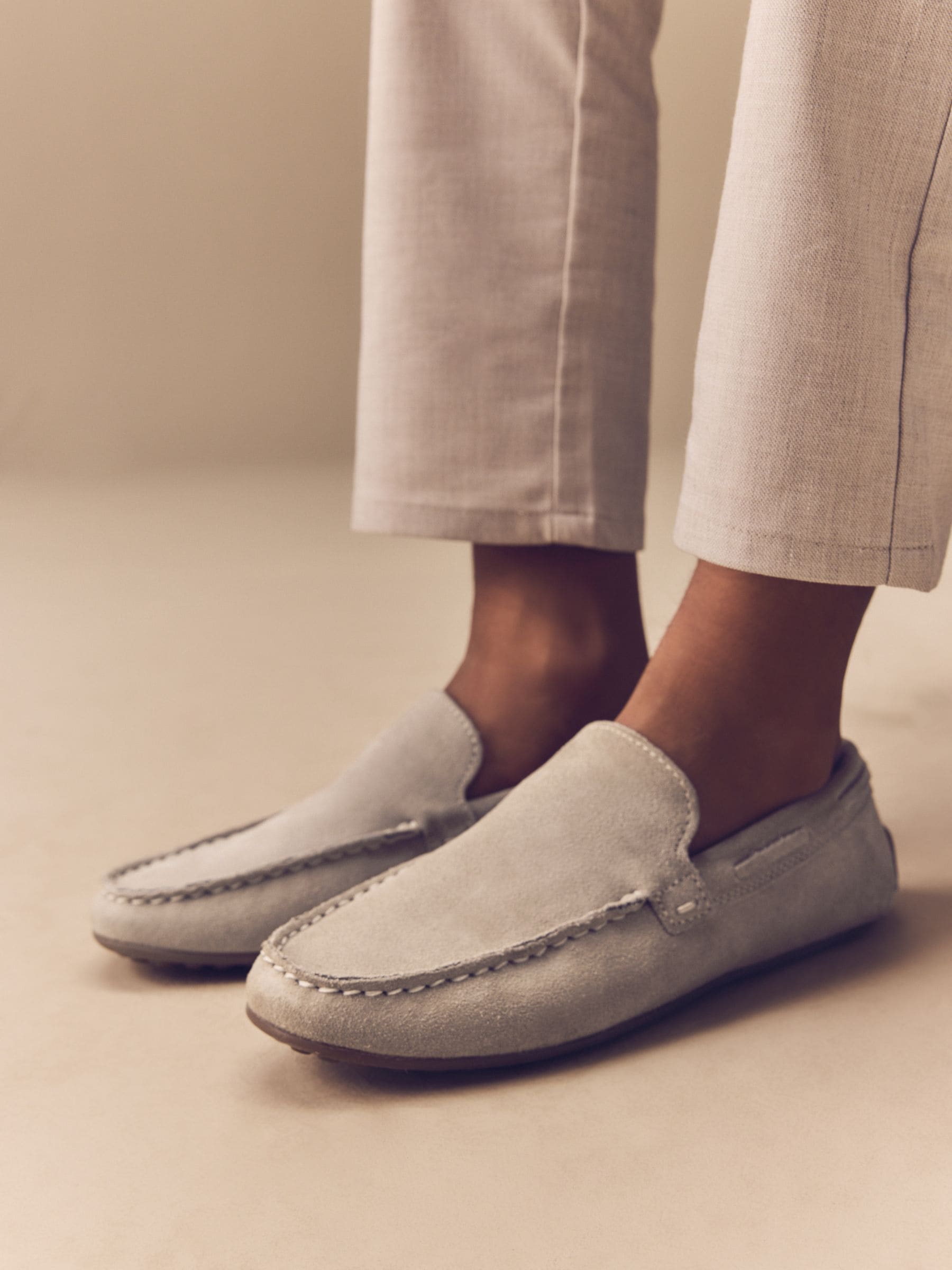 Suede Stone Wide Fit (G) Loafers image 3