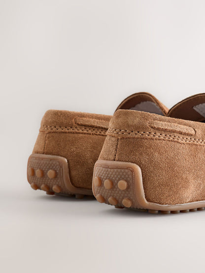Suede Tan Brown Wide Fit (G) Loafers image 4