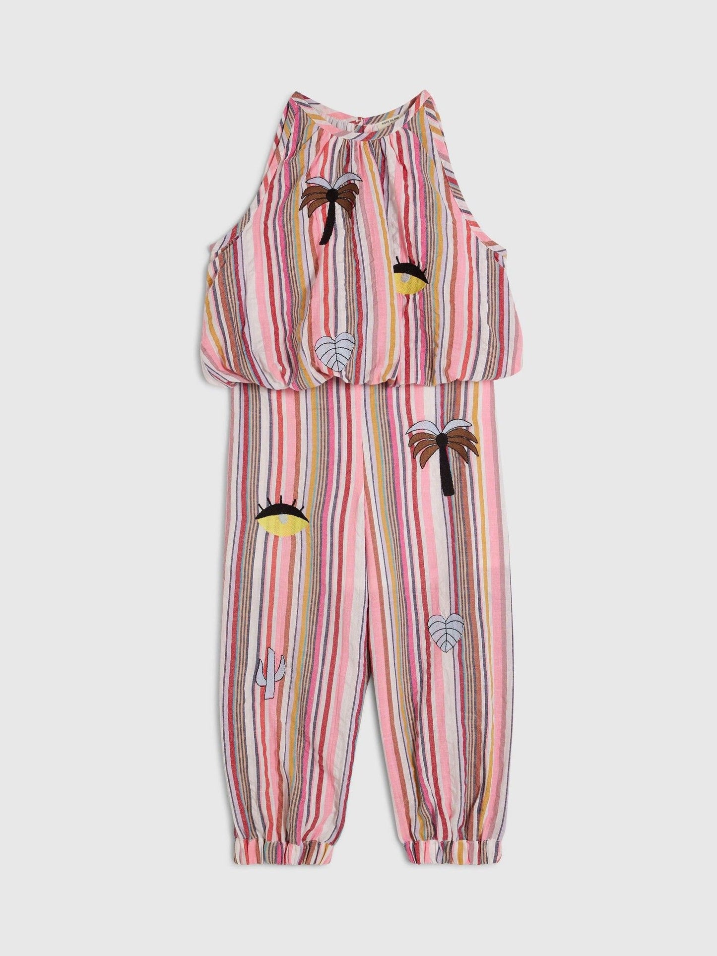 River Island Pink Stripe Halter Neck Top & Hareem Set image 4